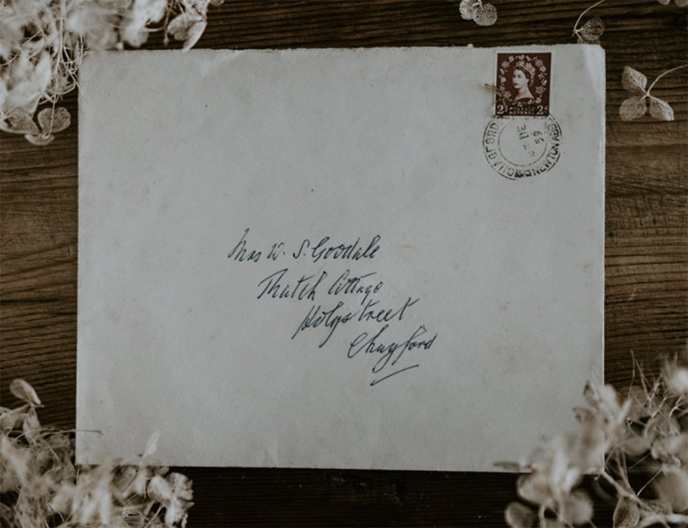 unreadable address on letter
