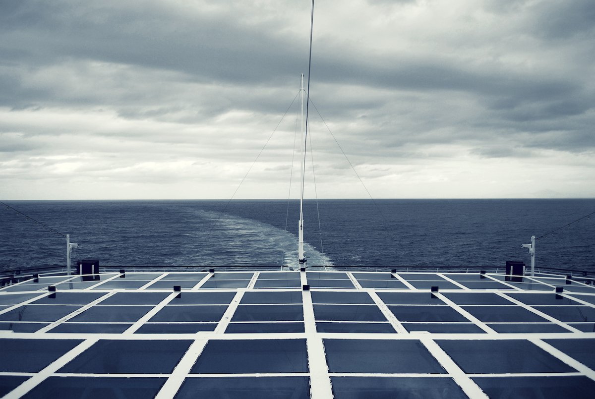 solar panels on ship